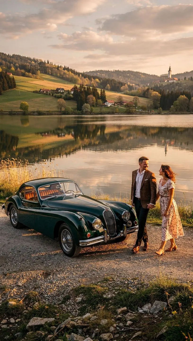 Súprava luxusných áut pripravených na prenájom na špeciálnu príležitosť.